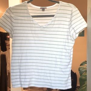Ann Taylor Medium striped cotton shirt